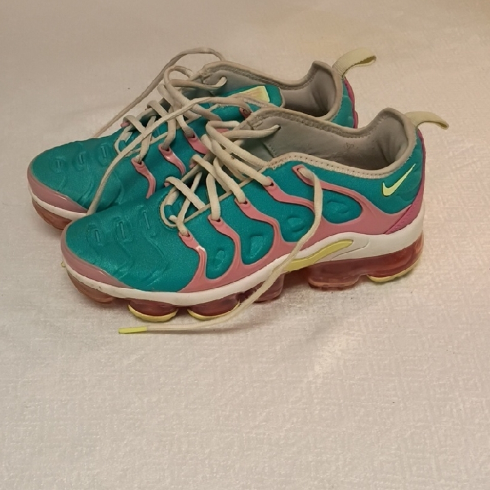 Nike Turquoise and Pink Air Sneakers